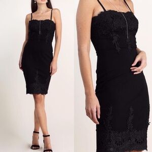 Lace Trim Bodycon Dress
